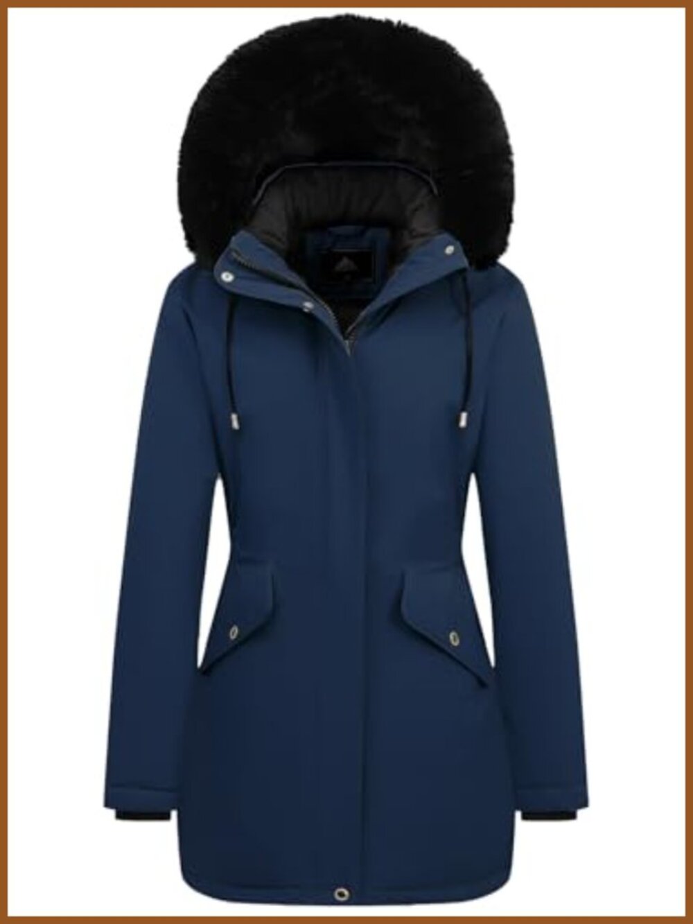Women's Long Winter Down Coat Thicken Fleece Lined Puffer Jacket